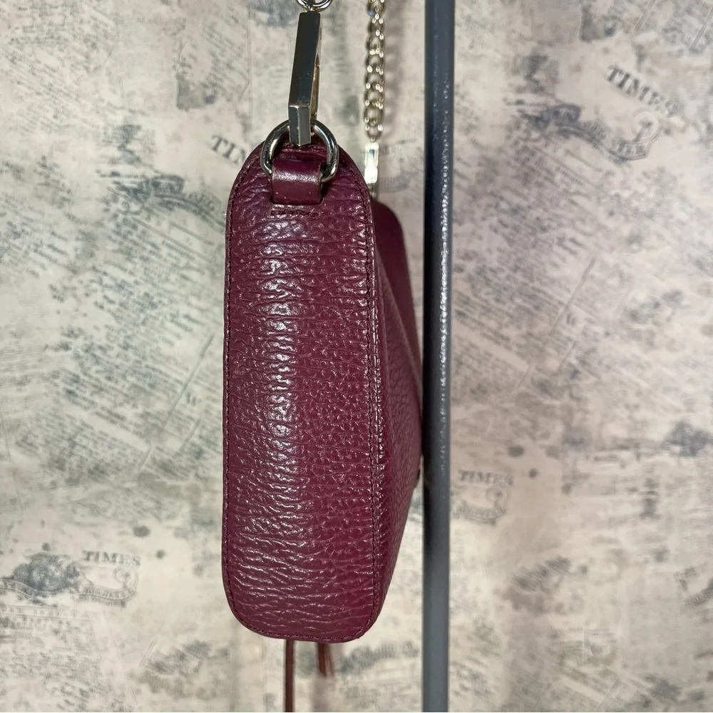 REBECCA MINKOFF Avery Saffiano Leather Crossbody Bag Chain Strap